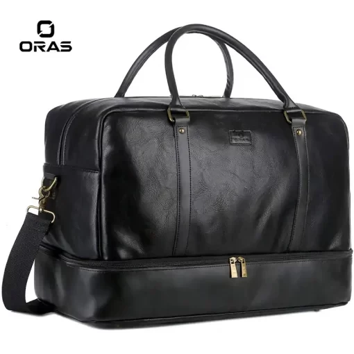 F139 ORAS Full Grain Genuine Leather Duffel Bag