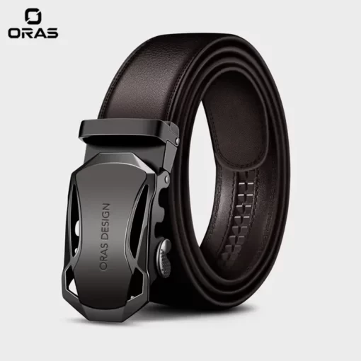 B633 ORAS Genuine Leather Automatic Buckle Belt