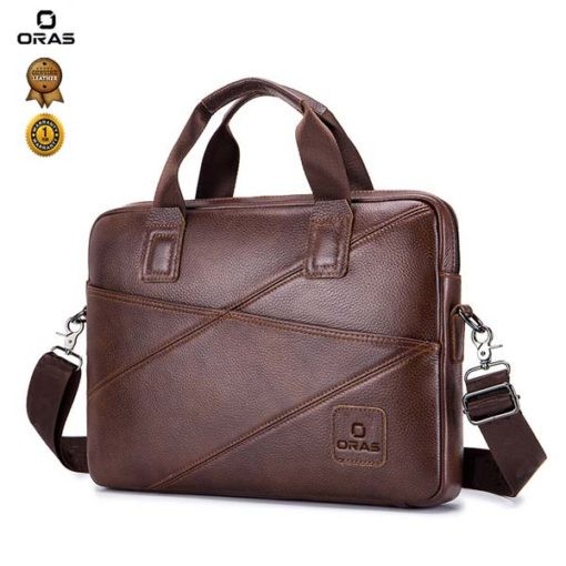 F112 ORAS Genuine Leather laptop Business Bag